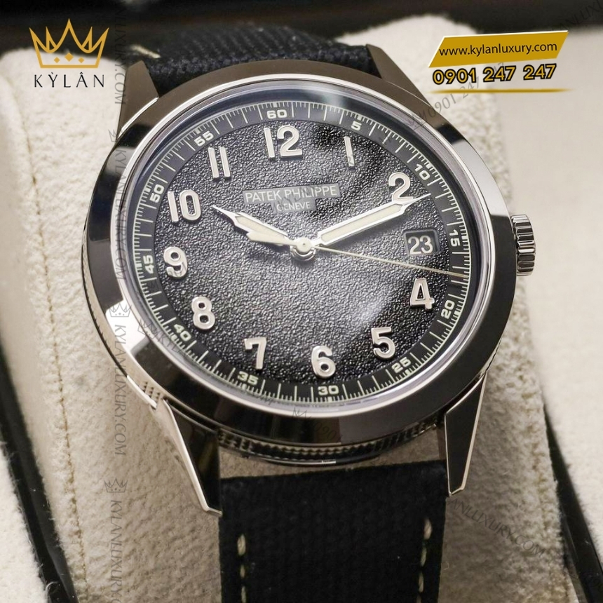 Kỳ Lân Luxury dong ho patek philippe calatrava 5226g 001 8 Đồng hồ Patek Philippe Calatrava mặt xám 5226G-001