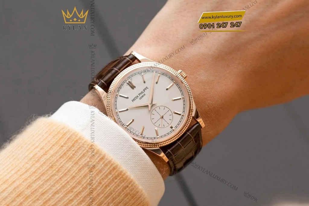 Kỳ Lân Luxury dong ho patek philippe calatrava 6119r 001 rose gold 10 Đồng Hồ Patek Philippe Calatrava vàng hồng 6119R-001