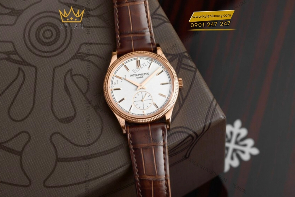 Kỳ Lân Luxury dong ho patek philippe calatrava 6119r 001 rose gold 7 Đồng Hồ Patek Philippe Calatrava vàng hồng 6119R-001