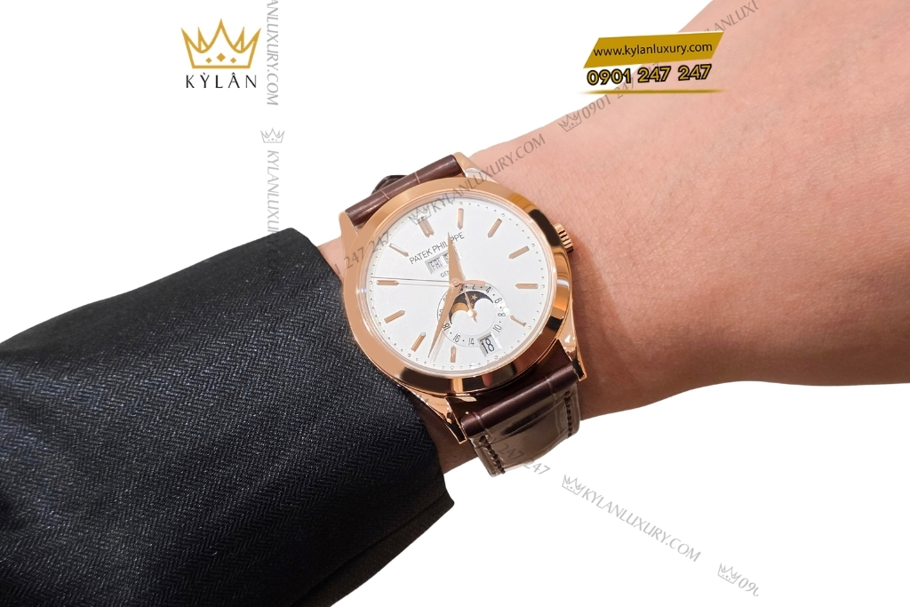 Kỳ Lân Luxury dong ho patek philippe complications 5396r 011 10 Đồng hồ Patek Philippe Annual Calendar Moon Phases 5396R-011