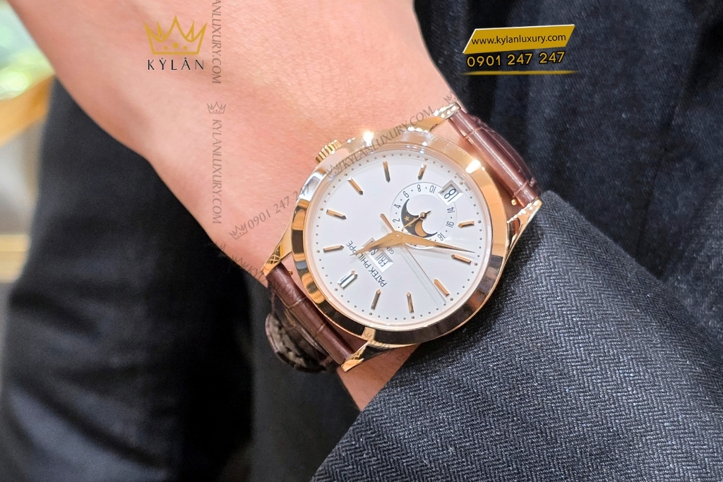 Kỳ Lân Luxury dong ho patek philippe complications 5396r 011 9 1 Đồng hồ Patek Philippe Annual Calendar Moon Phases 5396R-011
