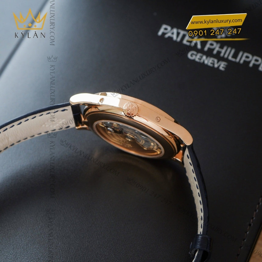 Kỳ Lân Luxury dong ho patek philippe complications 5396r 015 5 Đồng hồ Patek Philippe Complications 5396R-015 mặt số xanh lam