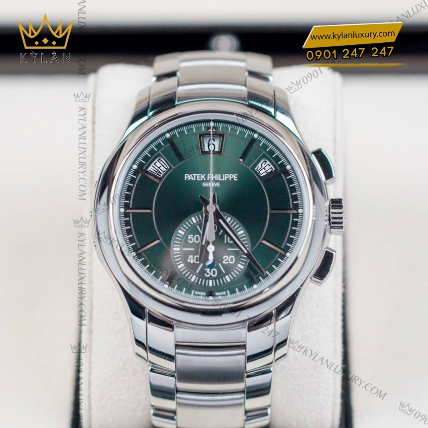 Kỳ Lân Luxury dong ho patek philippe complications 5905 1a 001 3 Đồng hồ Patek Philippe Complications xanh olive 5905/1A-001