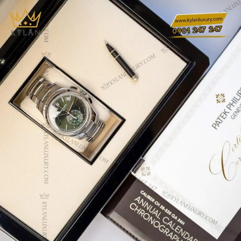 Đồng hồ Patek Philippe Complications xanh olive 5905/1A-001