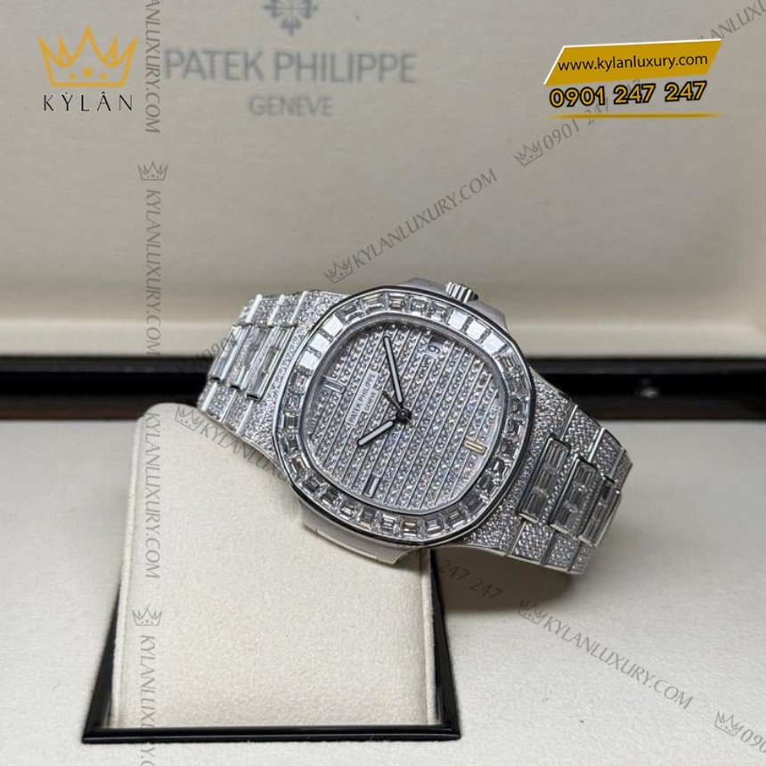 Kỳ Lân Luxury dong ho patek philippe nautilus 5719 Đồng hồ Patek Philippe Nautilus kim cương 5719/10G-010