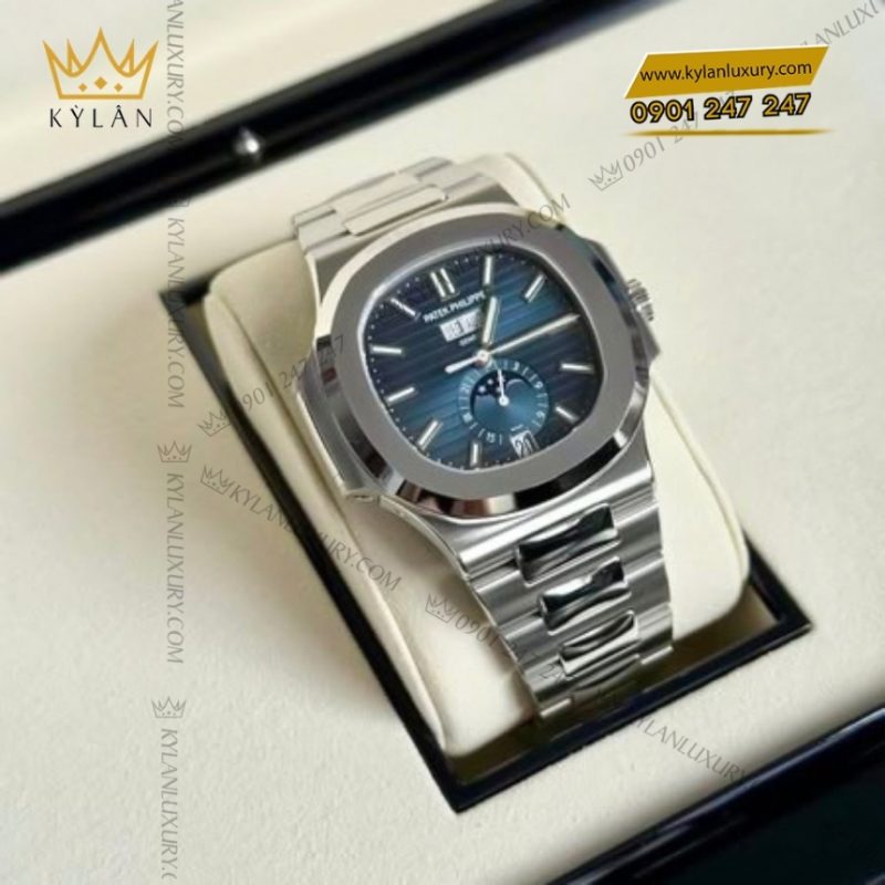Đồng hồ Patek Philippe Nautilus mặt xanh xám 5726/1A-014