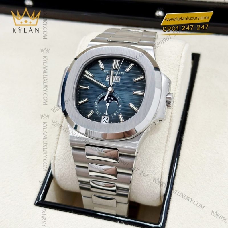 Đồng hồ Patek Philippe Nautilus mặt xanh xám 5726/1A-014