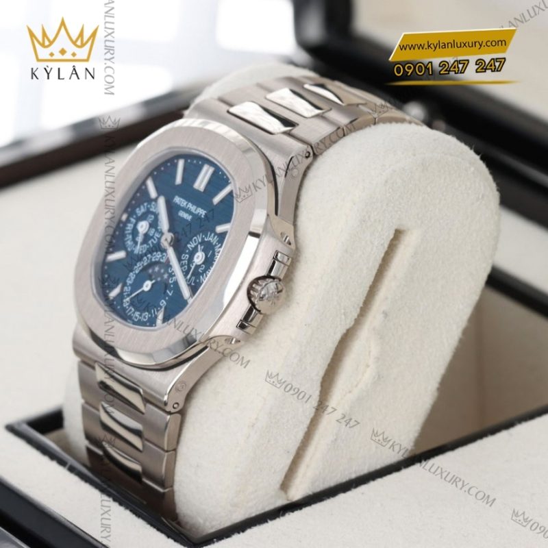 Đồng hồ Patek Philippe Nautilus vàng trắng mặt xanh sunburst 5740/1G-001