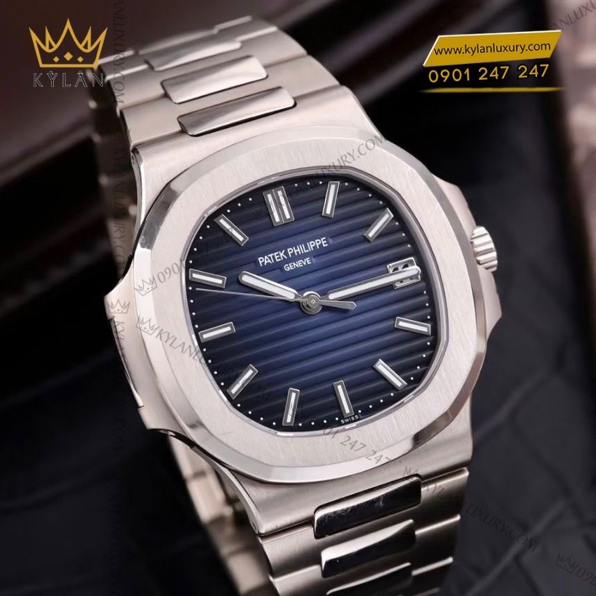 Kỳ Lân Luxury dong ho patek philippe nautilus 5811 1g 001 13 Đồng hồ Patek Philippe Nautilus vàng trắng 5811/1G-001