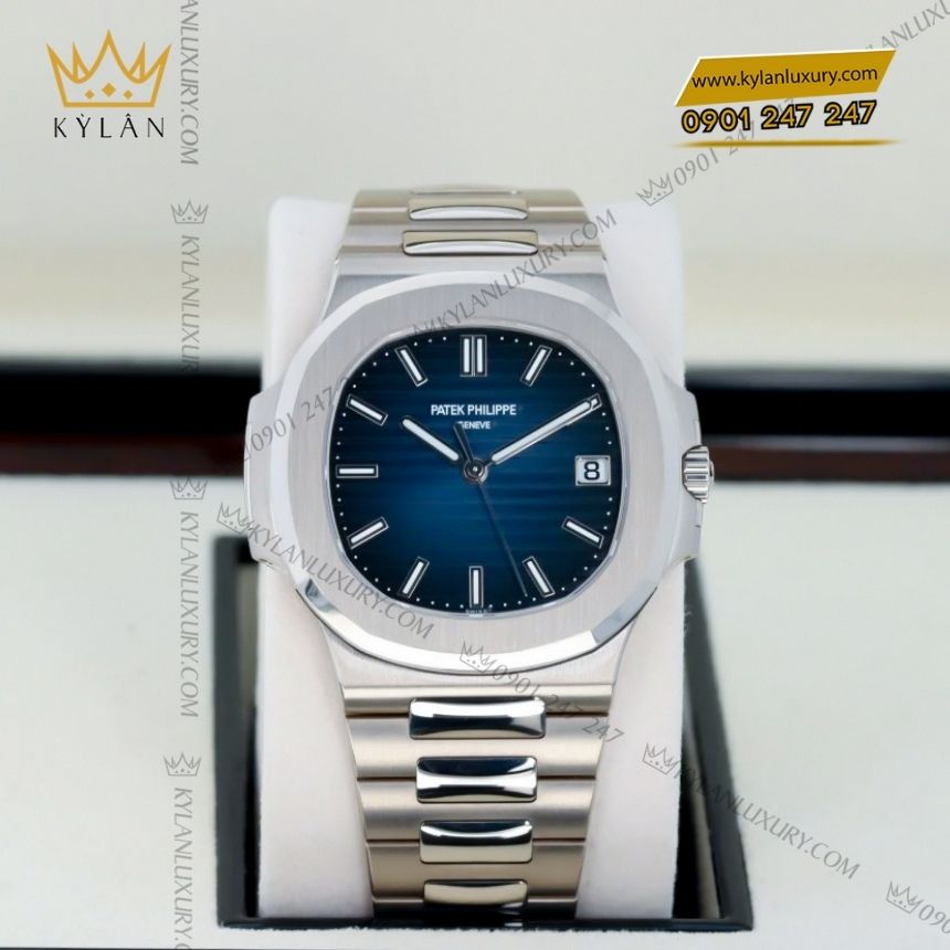 Kỳ Lân Luxury dong ho patek philippe nautilus 5811 1g 001 3 Đồng hồ Patek Philippe Nautilus vàng trắng 5811/1G-001