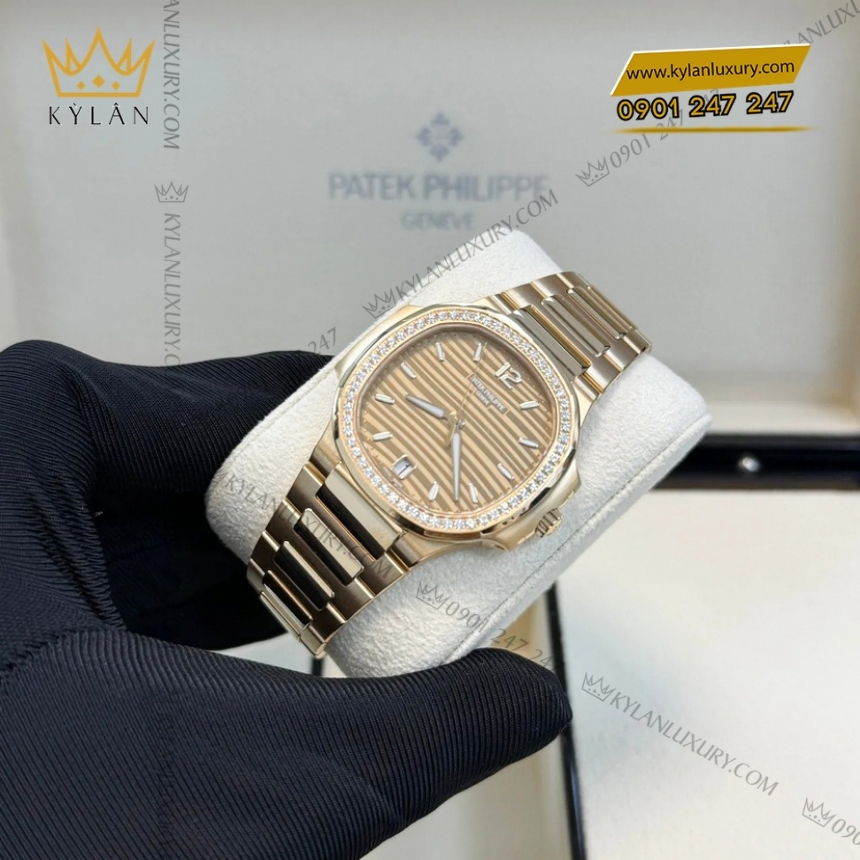 Kỳ Lân Luxury dong ho patek philippe nautilus 7118 1200r 010 4 Đồng hồ Patek Philippe Nautilus Golden Brown 7118/1200R-010