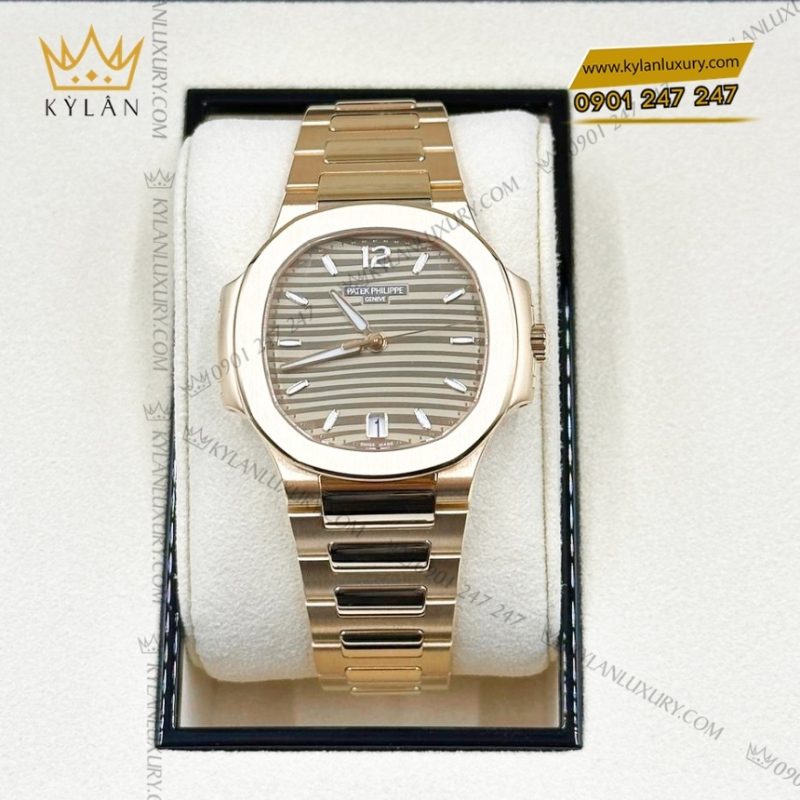 Đồng hồ Patek Philippe Nautilus mặt số nâu vàng 7118/1R-010