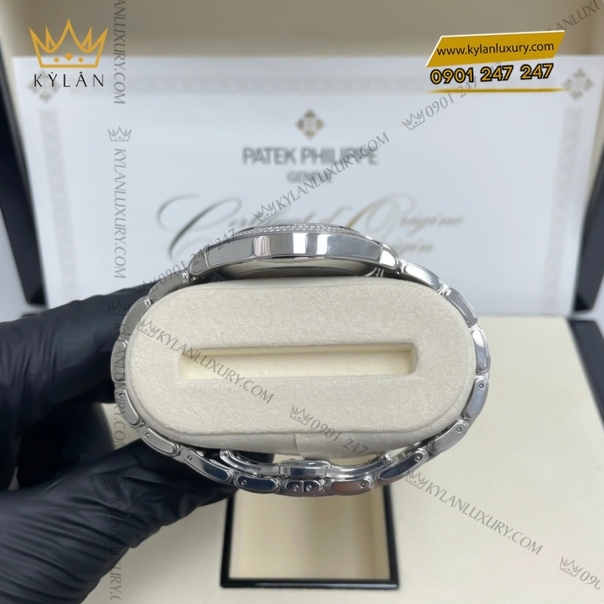 Kỳ Lân Luxury dong ho patek philippe twenty 4 7300 1200a 001 5 Đồng hồ Patek Philippe Twenty~4 mặt xanh dương vành kim 7300/1200A-001