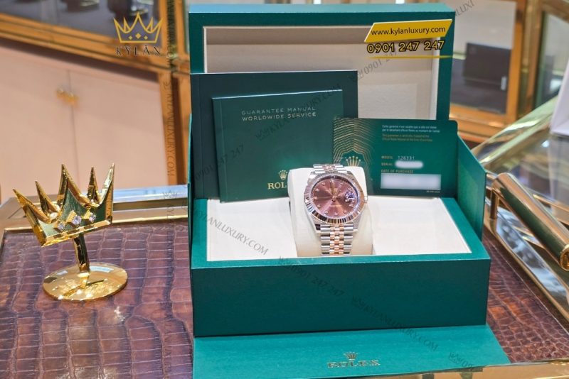 Đồng hồ Rolex Datejust 41 chocolate cọc kim cương 126331-0004