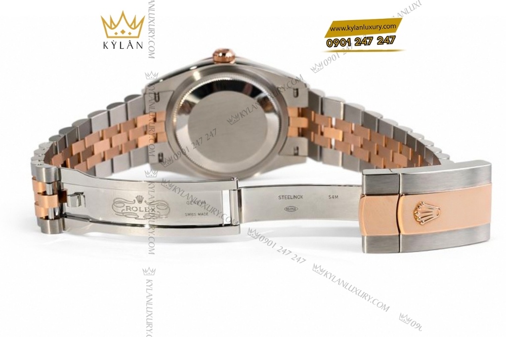 Kỳ Lân Luxury dong ho rolex 126331 mat nau chocolate 7 1 Đồng hồ Rolex Datejust 41 chocolate cọc kim cương 126331-0004