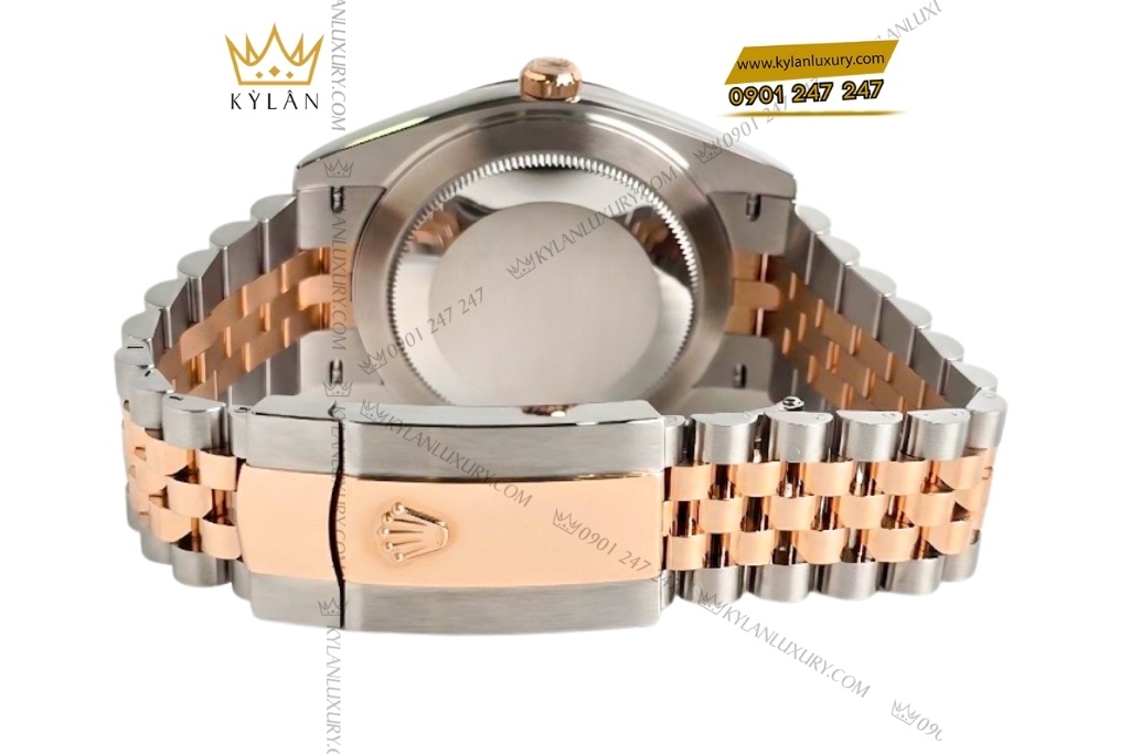 Kỳ Lân Luxury dong ho rolex 126331 mat nau chocolate 8 1 Đồng hồ Rolex Datejust 41 chocolate cọc kim cương 126331-0004