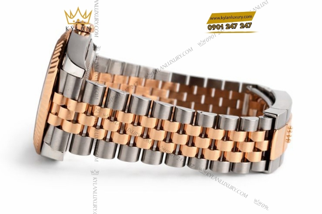 Kỳ Lân Luxury dong ho rolex 126331 mat nau chocolate 9 1 Đồng hồ Rolex Datejust 41 chocolate cọc kim cương 126331-0004