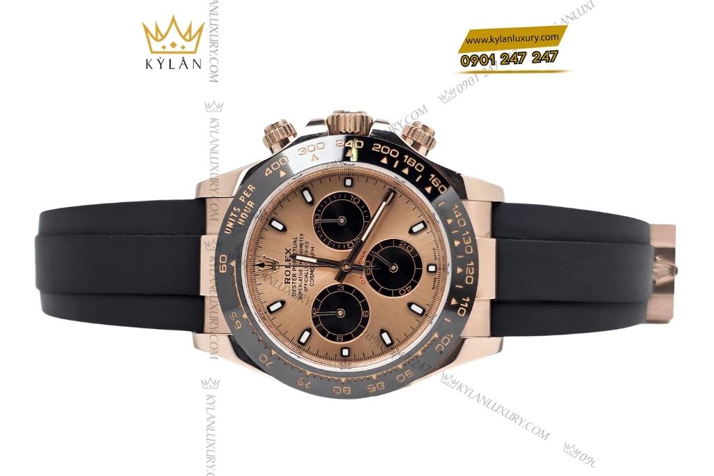 Kỳ Lân Luxury dong ho rolex cosmograph daytona 116515 ln 5 Đồng hồ Rolex Cosmograph Daytona mặt sundust dây cao su 116515LN-0013