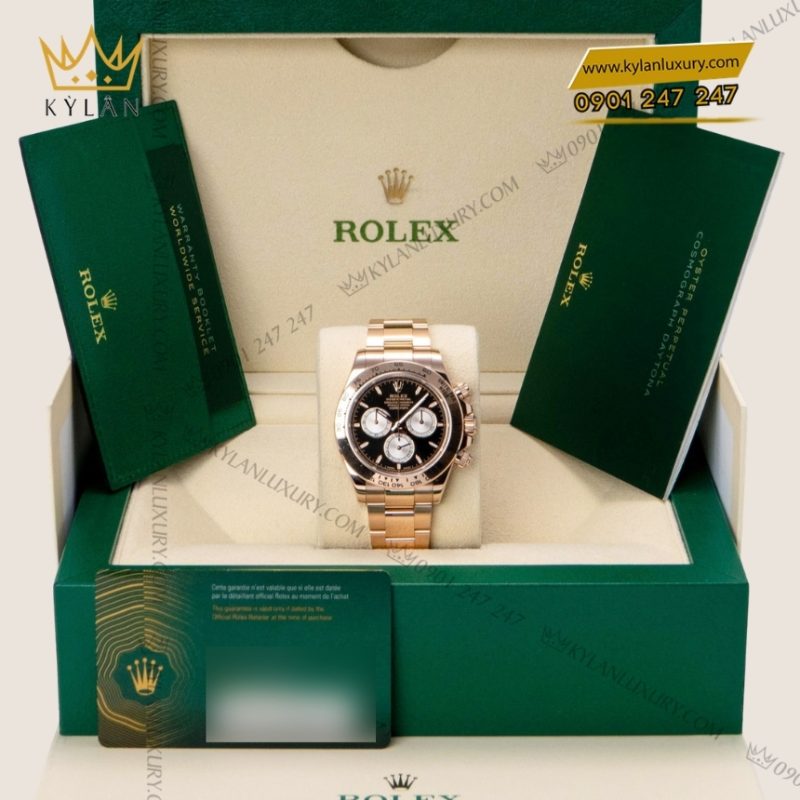 Đồng hồ Rolex Cosmograph Daytona mặt đen cọc dạ quang 126505-0001