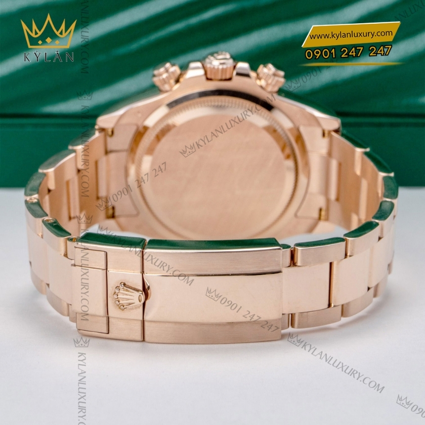 Kỳ Lân Luxury dong ho rolex cosmograph daytona 126505 0001 everose gold 6 Đồng hồ Rolex Cosmograph Daytona mặt đen cọc dạ quang 126505-0001