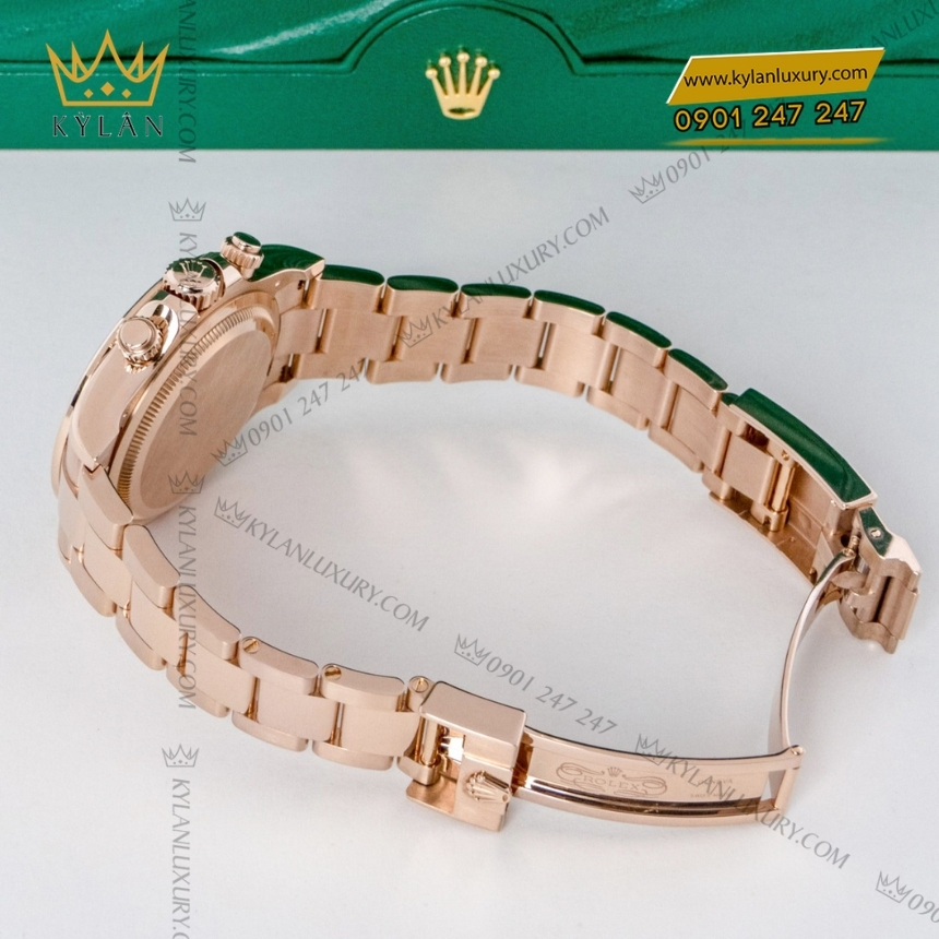 Kỳ Lân Luxury dong ho rolex cosmograph daytona 126505 0001 everose gold 7 Đồng hồ Rolex Cosmograph Daytona mặt đen cọc dạ quang 126505-0001