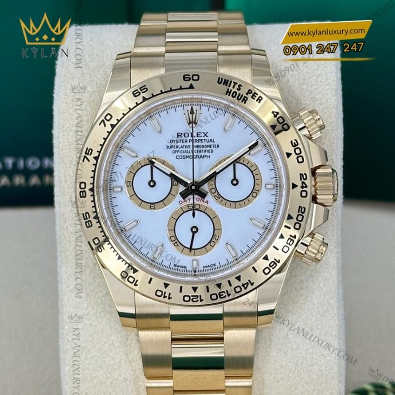 Đồng hồ Rolex Cosmograph Daytona mặt số trắng 126508-0001