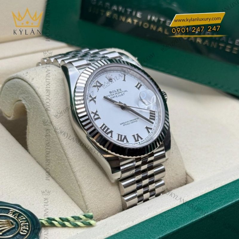 Đồng hồ Rolex Datejust 41 mặt trắng La Mã 126334-0024