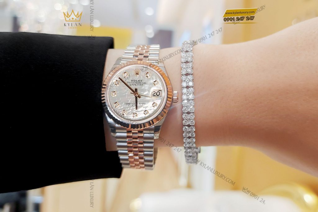 Kỳ Lân Luxury dong ho rolex datejust 278271 0026 mat so vo trai trang 13 Đồng hồ Rolex Datejust 31 mặt số xà cừ 278271-0026