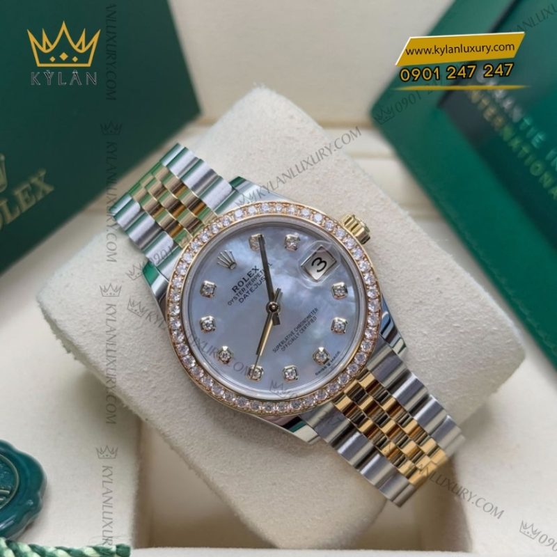 Đồng hồ Rolex Datejust 31 mặt xà cừ kim cương 278383RBR-0028