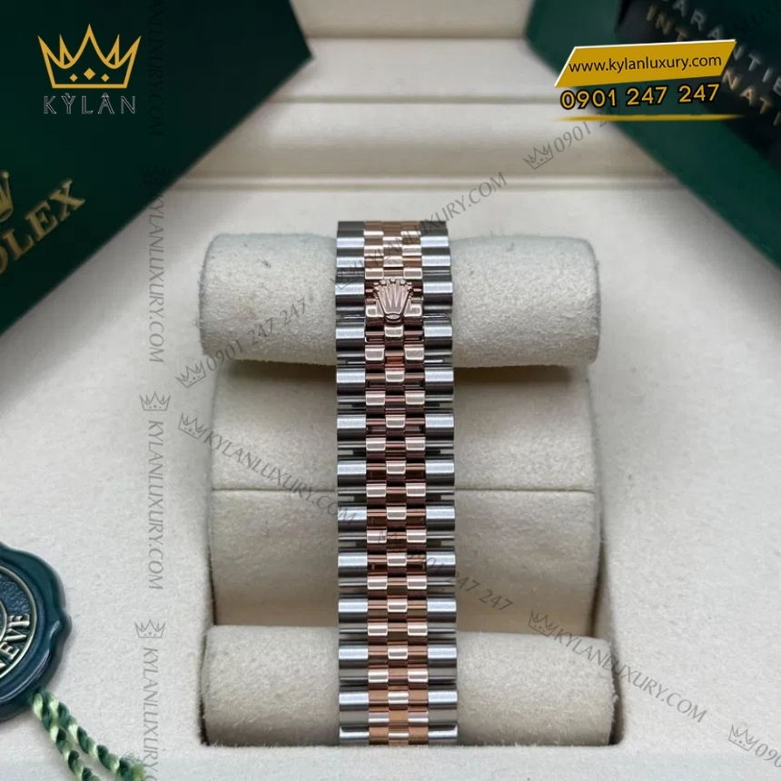 Kỳ Lân Luxury dong ho rolex datejust 31 278381rbr 0024 mat so hong nam kim cuong 6 Đồng hồ Rolex Datejust 31 278381RBR-0024 mặt số hồng nạm kim cương