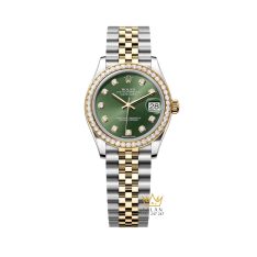 Đồng hồ Rolex Datejust 31 olive vành kim cương 278383RBR-0030
