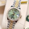 Đồng hồ Rolex Datejust 31 olive vành kim cương 278383RBR-0030