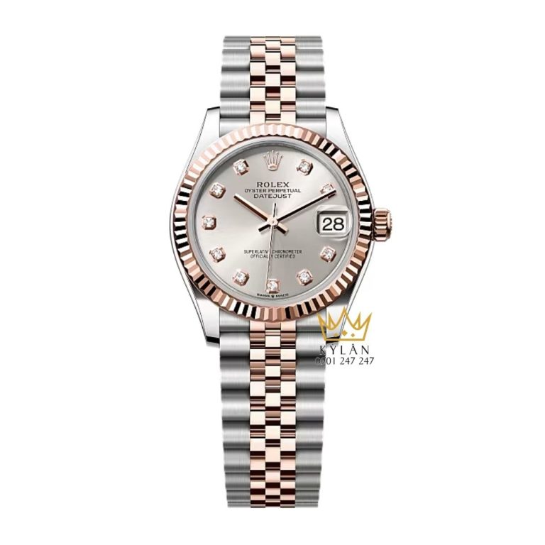 Đồng hồ Rolex Datejust 31 278271-0016 màu bạc, cọc số nạm kim cương