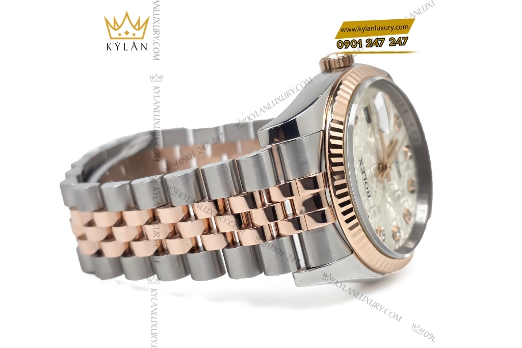 Kỳ Lân Luxury dong ho rolex datejust 36 116231 mat so vi tinh 4 Đồng hồ Rolex Datejust 36 mặt số vi tính trắng 116231-0059