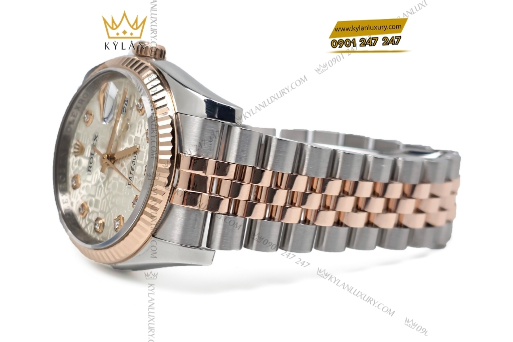 Kỳ Lân Luxury dong ho rolex datejust 36 116231 mat so vi tinh 5 Đồng hồ Rolex Datejust 36 mặt số vi tính trắng 116231-0059