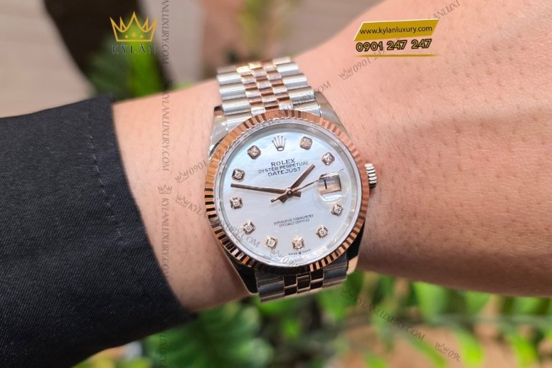 Đồng hồ Rolex Datejust 36 126231-0021 mặt khảm trai