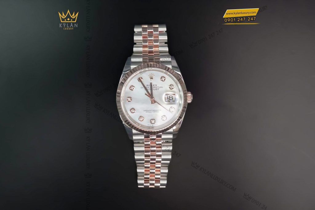 Kỳ Lân Luxury dong ho rolex datejust 36 126231 7 Đồng hồ Rolex Datejust 36 126231-0021 mặt khảm trai