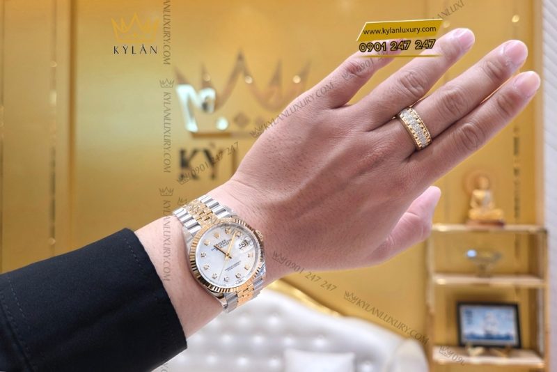 Đồng hồ Rolex Datejust 36 126233-0023 mặt số khảm trai