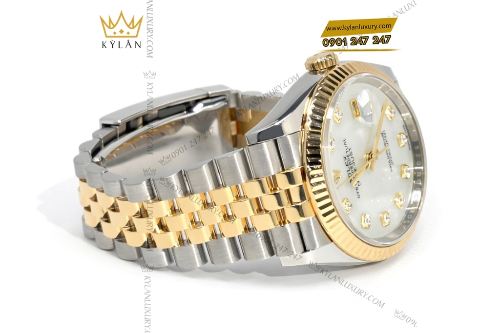 Kỳ Lân Luxury dong ho rolex datejust 36 126233 mat so kham trai 5 Đồng hồ Rolex Datejust 36 126233-0023 mặt số khảm trai