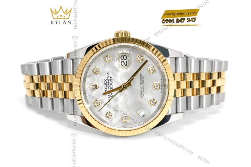 Đồng hồ Rolex Datejust 36 126233-0023 mặt số khảm trai