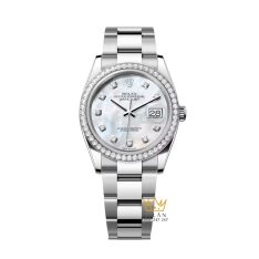 Đồng hồ Rolex Datejust 36 xà cừ vành kim 126284RBR-0012