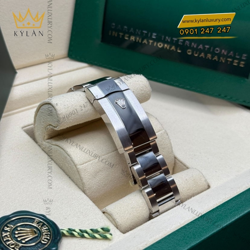 Kỳ Lân Luxury dong ho rolex datejust 36 126284rbr 0012 mat kham trai 4 Đồng hồ Rolex Datejust 36 xà cừ vành kim 126284RBR-0012