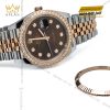 Đồng hồ Rolex Datejust 41 mặt chocolate custom vành kim cương 126331