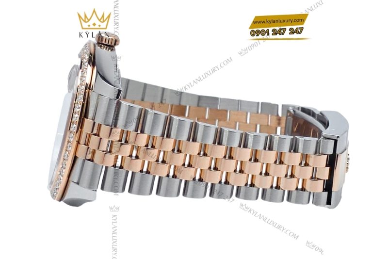 Đồng hồ Rolex Datejust 41 mặt chocolate custom vành kim cương 126331