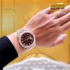 Đồng hồ Rolex Datejust 41 126331 mặt Chocolate vành bezel custom kim cương