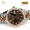 Đồng hồ Rolex Datejust 41 mặt chocolate custom vành kim cương 126331