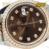 Đồng hồ Rolex Datejust 41 mặt chocolate custom vành kim cương 126331