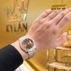 Đồng hồ Rolex Datejust 41 mặt chocolate custom vành kim cương 126331