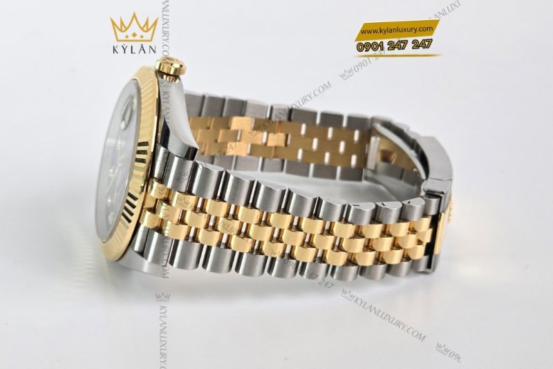 Đồng hồ Rolex Datejust 41 126333-0006 mặt số đen, cọc số kim cương