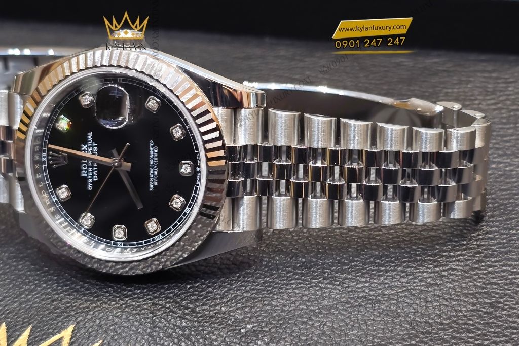 Kỳ Lân Luxury dong ho rolex datejust 41 126334 mat so den 11 Đồng hồ Rolex Datejust 41 126334-0012 mặt số đen